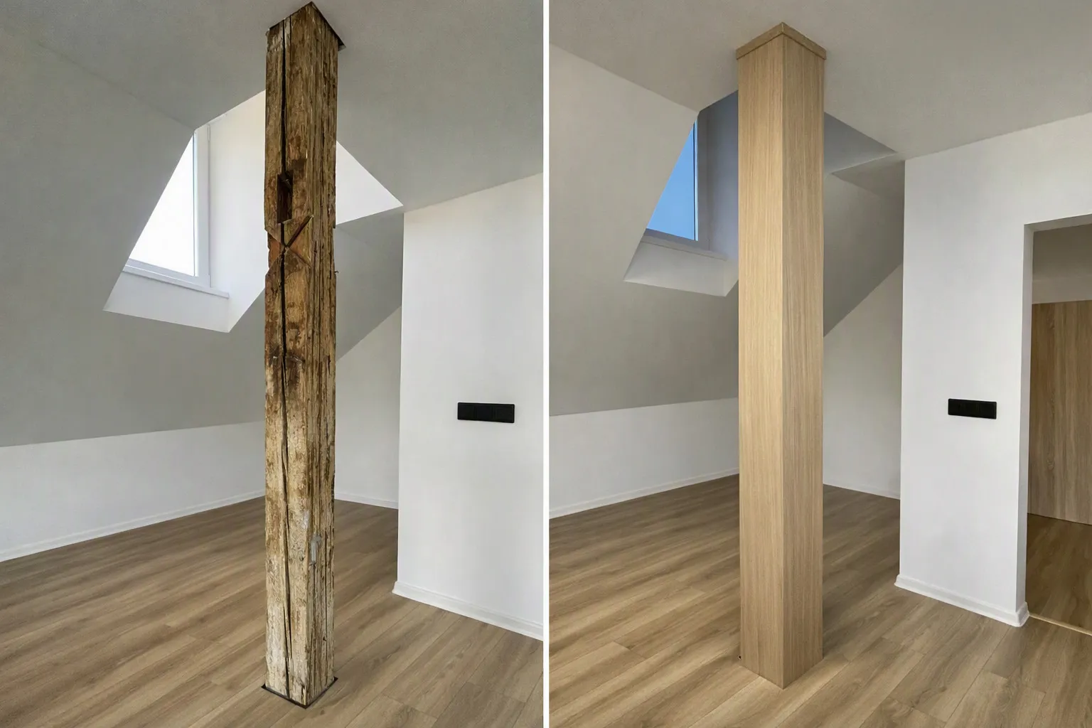 Dřevěný obklad sloupu — ETYSTO